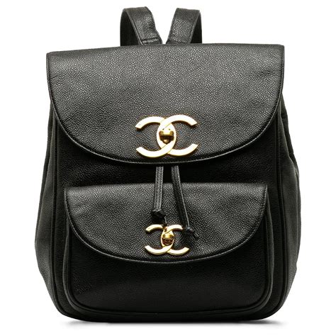 Chanel Cc Turn Lock Caviar Backpack 